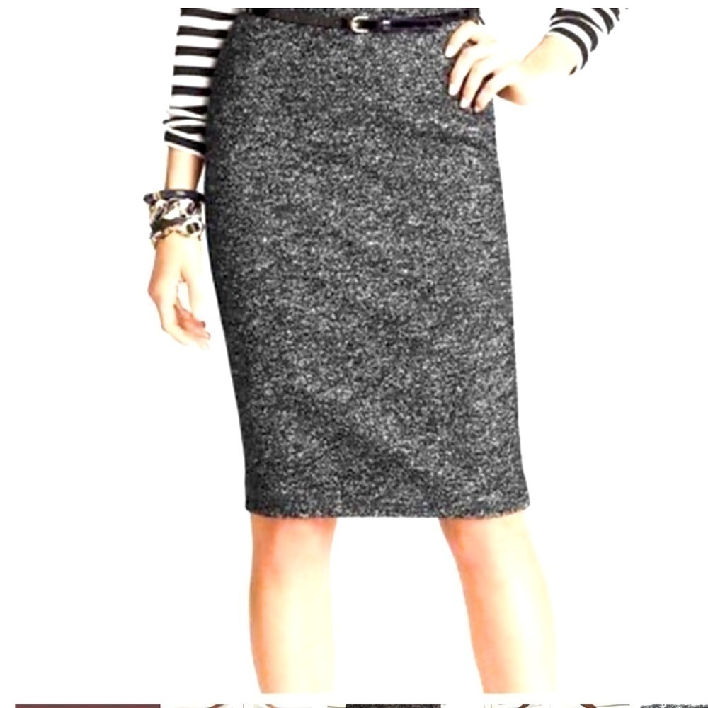 Ann Taylor Gray Wool Blend Pencil Skirt 4 Petite